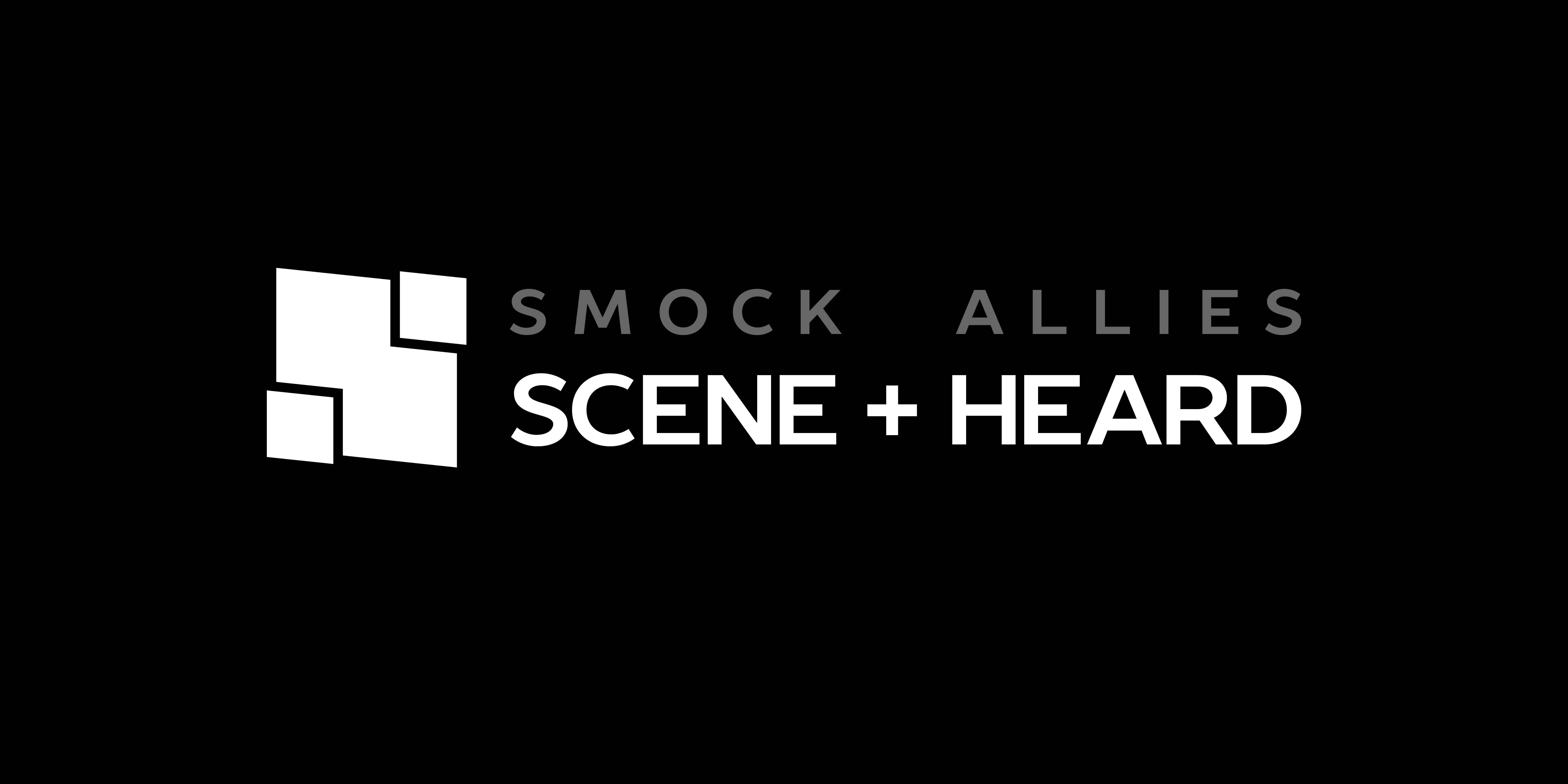 SmockAlliesSceneHeard_Logo_Banner_WhiteOnBlack